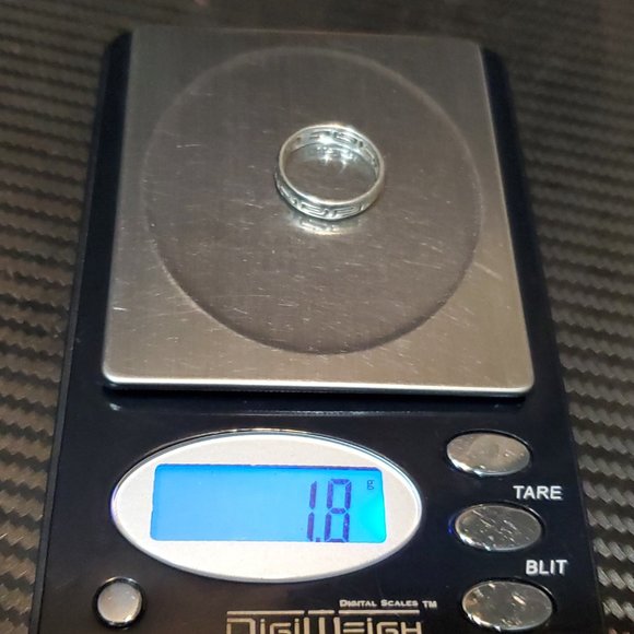 Size 6 925 Sterling Silver Greek Key Style Ring - Picture 7 of 7